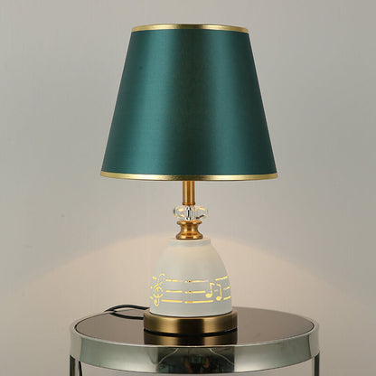 Modern Minimalist Solid Color Hardware Fabric 1-Light Table Lamp