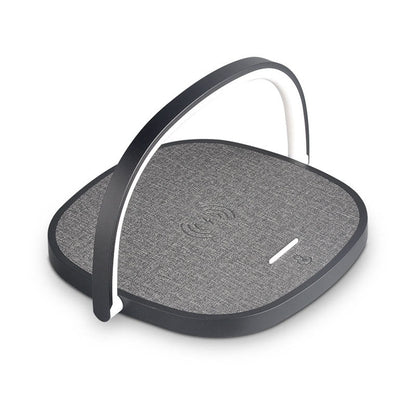 Creative Simple Wireless Charging Round Flat Panel LED Night Light Table Lamp