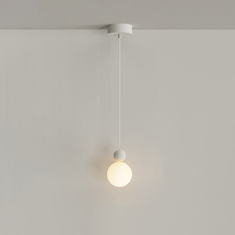 Contemporary Nordic PE Globe Ball Iron 1-Light Pendant Light For Bedroom