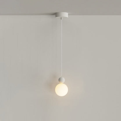 Contemporary Nordic PE Globe Ball Iron 1-Light Pendant Light For Bedroom
