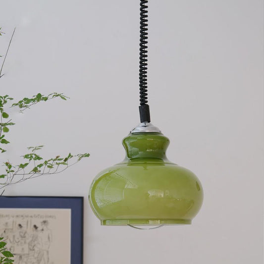 Contemporary Nordic Spherical Iron Glass 1-Light Pendant Light For Dining Room