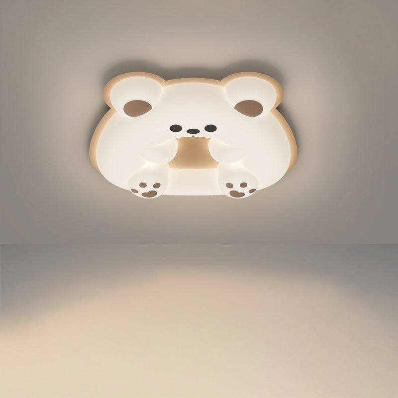 モダンアールデコ バニーベア PC アイアン LED フラッシュマウント シーリングライト 寝室用