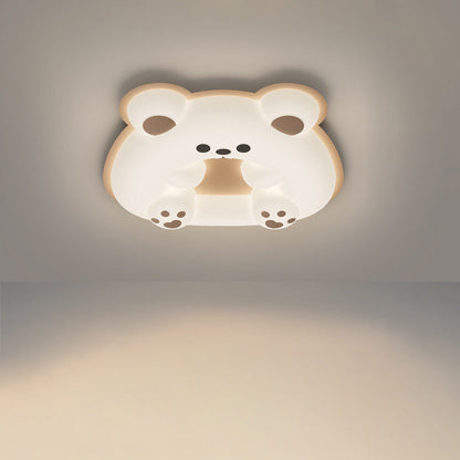 モダンアールデコ バニーベア PC アイアン LED フラッシュマウント シーリングライト 寝室用