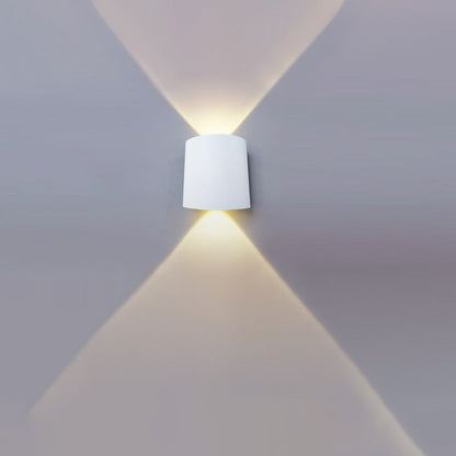 Modern Minimalist Waterproof Cylinder Rectangular Aluminium Iron Acrylic LED Wall Sconce Lamp For Outdoor Patio