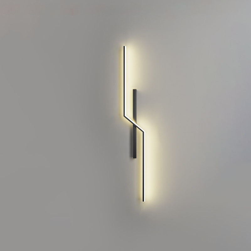 Modern Minimalist Geometry Lines Aluminum LED Wall Sconce Lamp