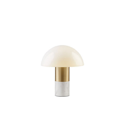 Modern Minimalist Light Luxury Mushroom Iron Glass Marble 1-Light Table Lamp