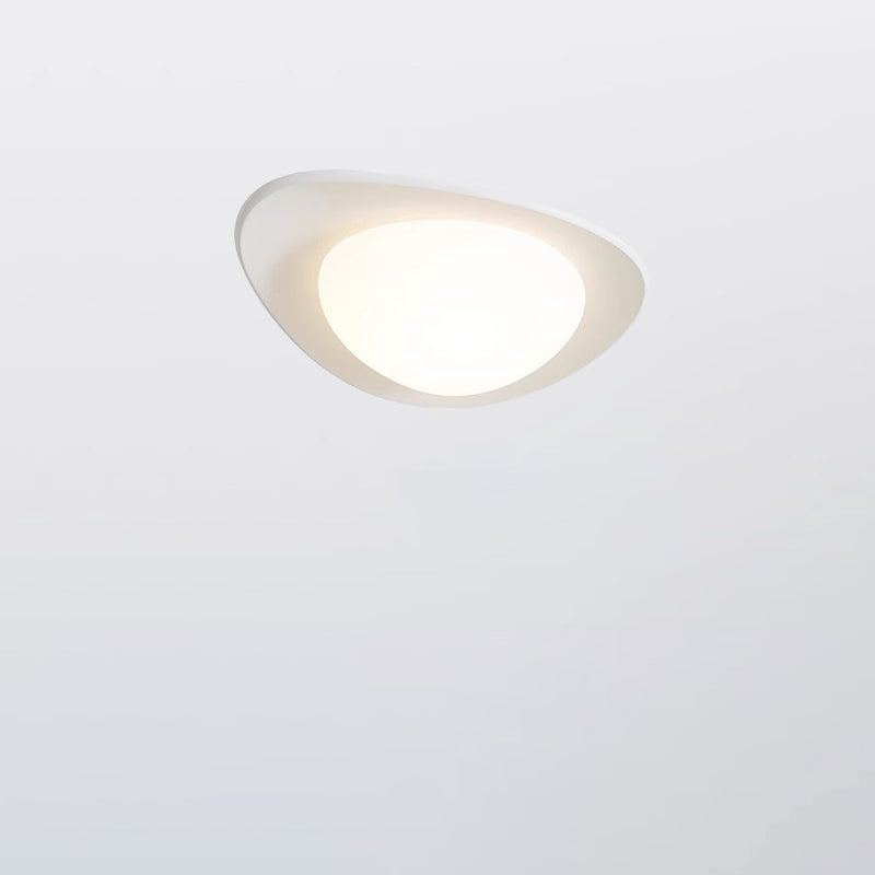 モダンでミニマリストな石畳楕円形樹脂PE LEDフラッシュマウントシーリングライト（寝室用） 
