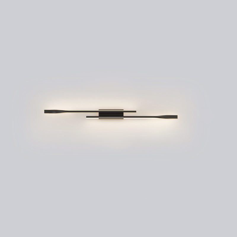 مصباح حائط LED من السيليكون بخط مستقيم من الألومنيوم بتصميم عصري بسيط لغرفة المعيشة 