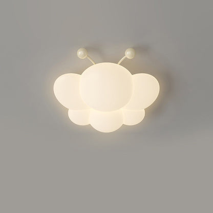 Modern Simplicity Iron PE Bee LED Flush Mount Ceiling Light For Bedroom