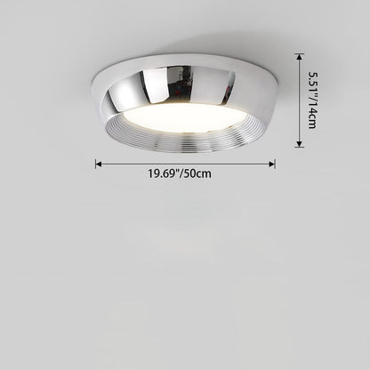Modern Simplicity Hardware Round LED Flush Mount Ceiling Light For Bedroom