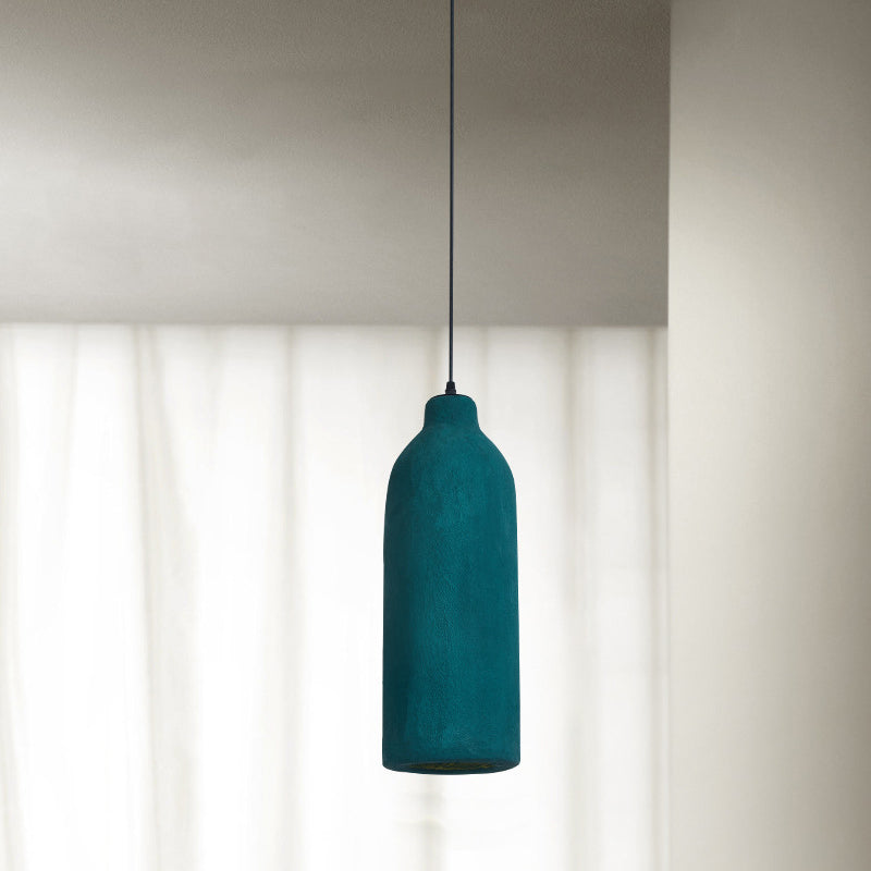 Contemporary Scandinavian Polystyrene Bottle 1-Light Pendant Light For Dining Room