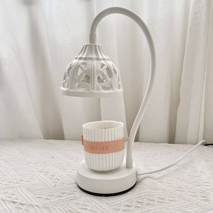 European Style Hollow Round Design Metal 1-Light Melting Wax Table Lamp