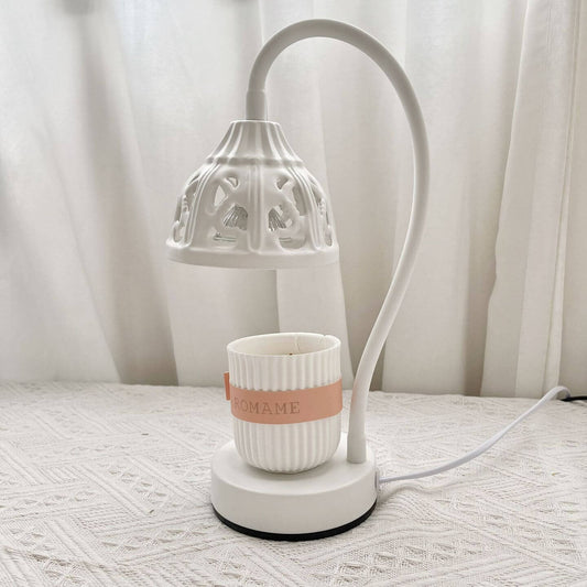 European Style Hollow Round Design Metal 1-Light Melting Wax Table Lamp