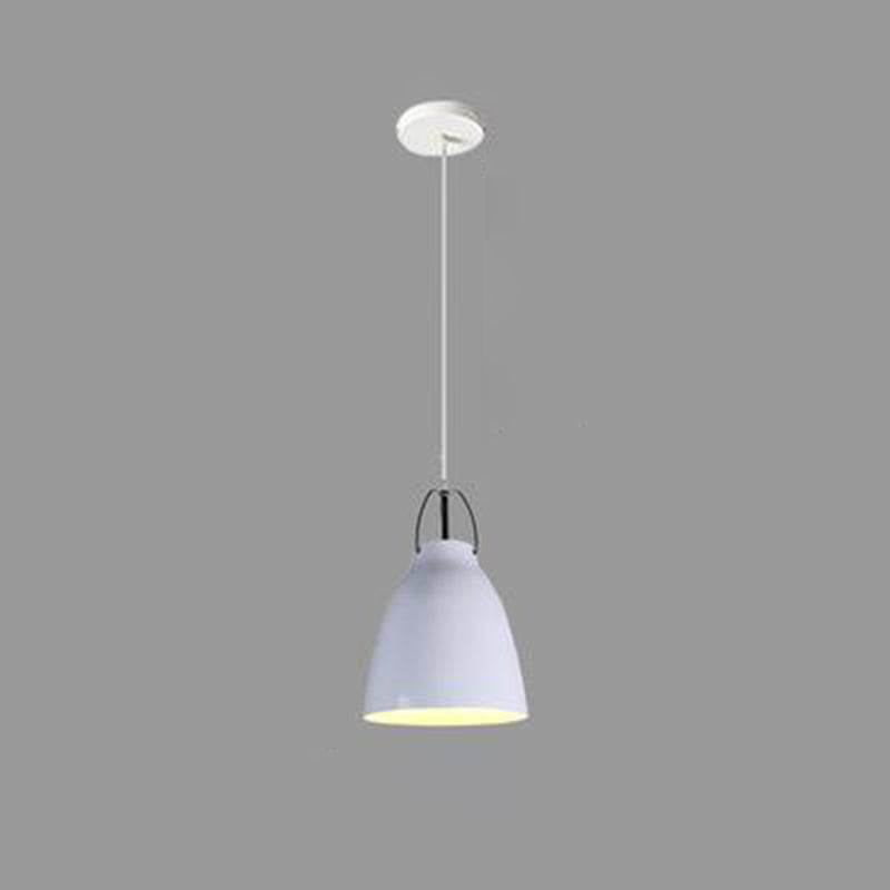 Contemporary Nordic Aluminum Bell 1-Light Pendant Light For Dining Room