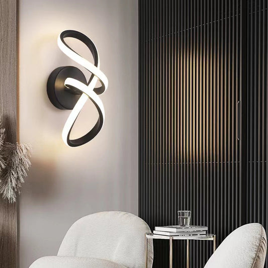 مصباح حائط LED معدني من الأكريليك بتصميم عصري بسيط لغرفة المعيشة 