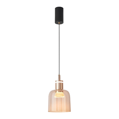 Contemporary Scandinavian Liftable Aluminum Acrylic Cup Shape LED Pendant Light For Bedroom