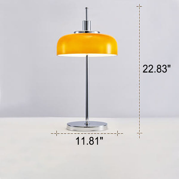 Nordic Vintage Orange Iron Glass 3-Light Table Lamp