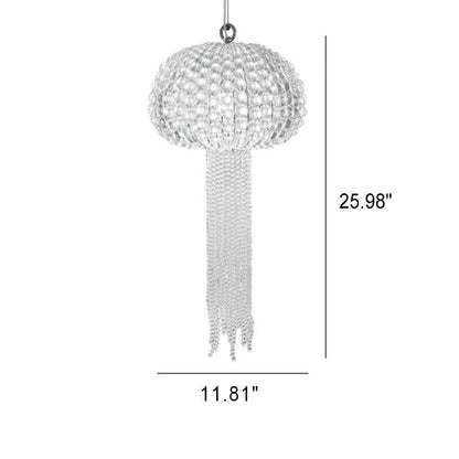 Modern Light Luxury Glass Jellyfish Shape 1-Light Pendant Light