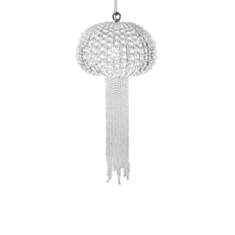 Modern Light Luxury Glass Jellyfish Shape 1-Light Pendant Light