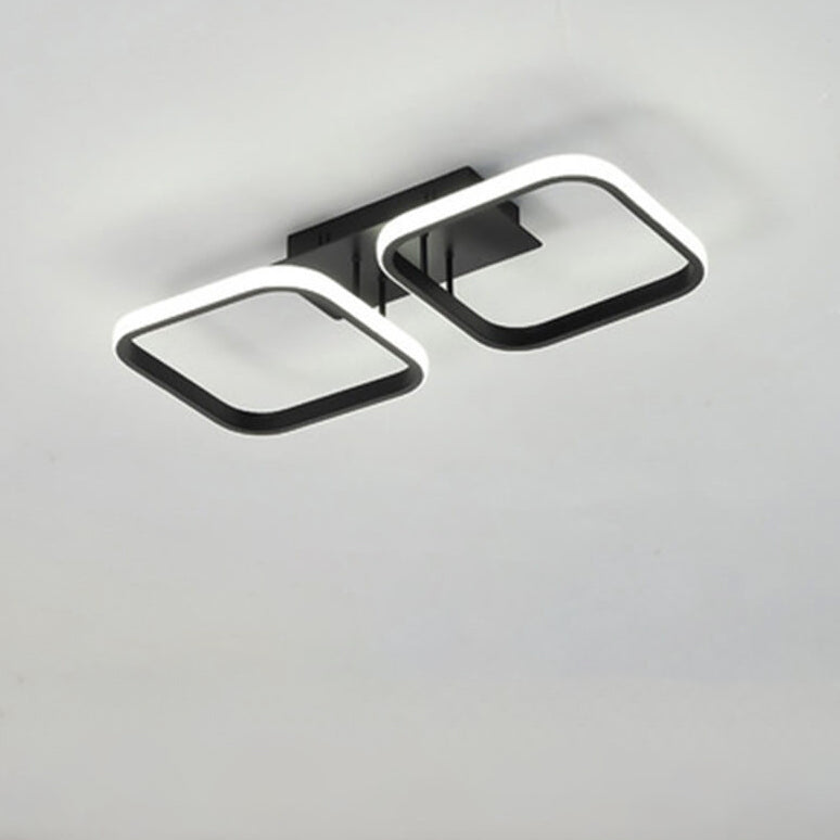 Nordic Simple Creative Square Combination Design LED Semi-Flush Mount Light