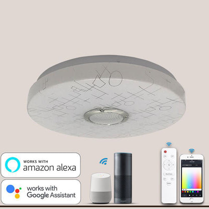 Modern Simple Intelligent Control Round LED Flush Mount Ceiling Light