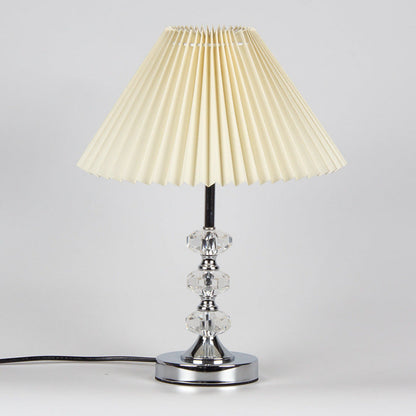 Modern Minimalist Pleated Solid Color Acrylic Fabric 1-Light Table Lamp