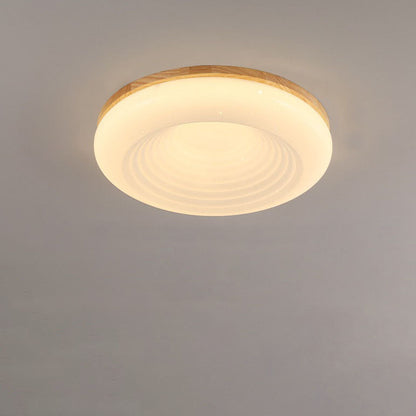 Nordic Minimalist Log Round Acrylic Star Effect LED Flush Mount Ceiling Light