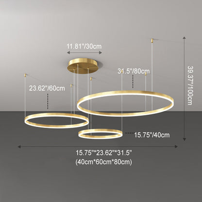 ثريا LED دائرية من الحديد والألومنيوم والأكريليك متعددة الطبقات بتصميم عصري بسيط لغرفة المعيشة 