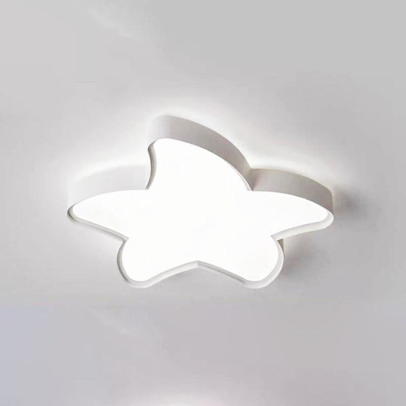 Modern Simplicity Iron Acrylic Star Shade LED Flush Mount Ceiling Light For Living Room