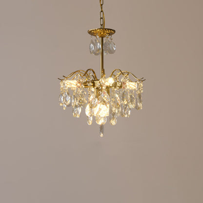 Contemporary Scandinavian Branch Crystal Iron 6/10/11/14 Light Chandelier For Bedroom