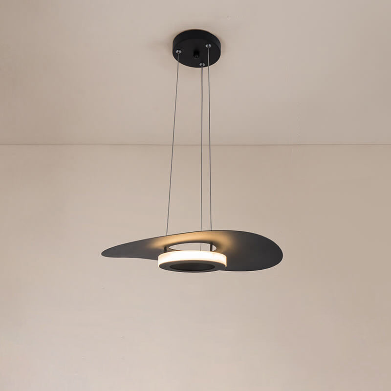 مصباح LED معلق على شكل قبعة من الألومنيوم بتصميم عصري بسيط