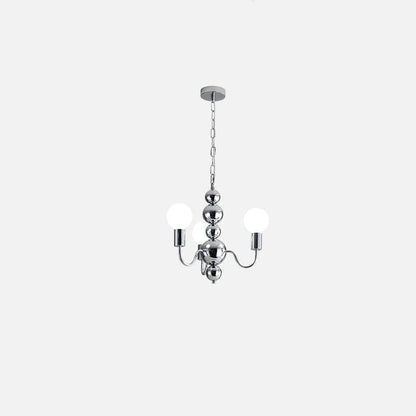 French Modern Minimalist Round Ball Iron Glass 3/5/8 Light Chandelier