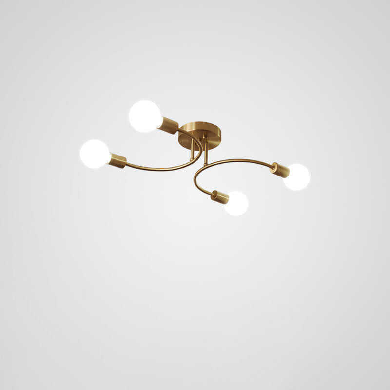 Nordic Luxury Magic Bean Ring 4/6/8 Light Semi-Flush Mount Ceiling Light