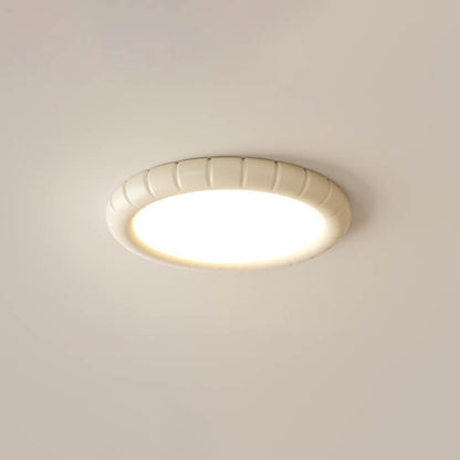 Nordic Modern Minimalist Resin Round LED Flush Mount Ceiling Light