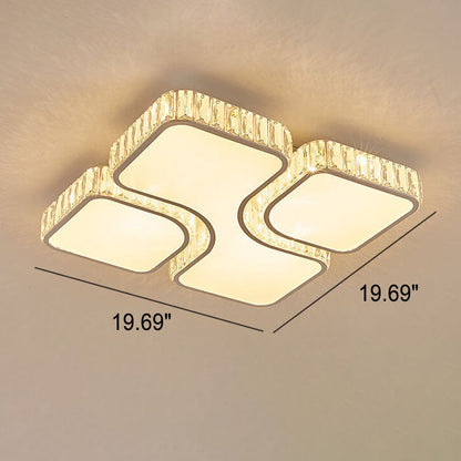 مصباح LED معدني مستطيل الشكل فاخر باللون الذهبي بتصميم عصري 