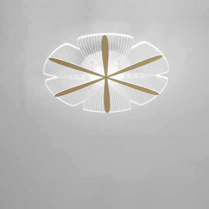 Modern Creative Clear Acrylic Round Flower LED Flush Mount Ceiling Light