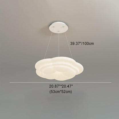 Modern Minimalist Flower Iron Acrylic LED Pendant Light For Living Room
