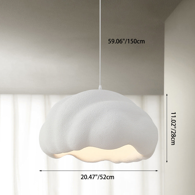 Modern Minimalist Round High-Density Polyethylene 1-Light Pendant Light For Bedroom