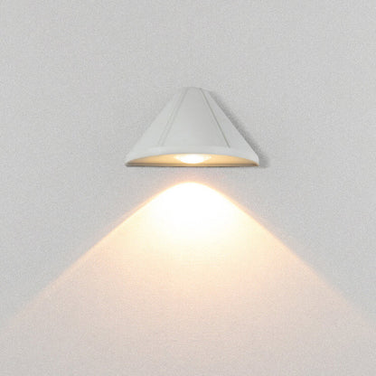Modern Minimalist Triangle Cone Waterproof Aluminum Lens Frosted LED Outdoor Wall Sconce Lamp