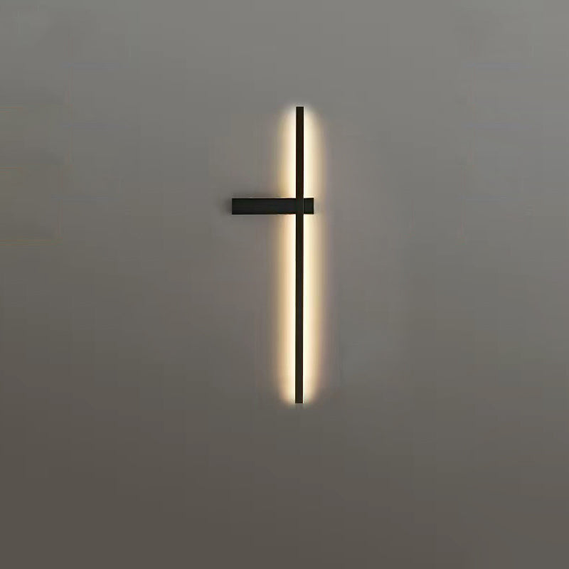 مصباح حائط LED بتصميم عصري بسيط من الحديد والألومنيوم والسيليكا لغرفة النوم 
