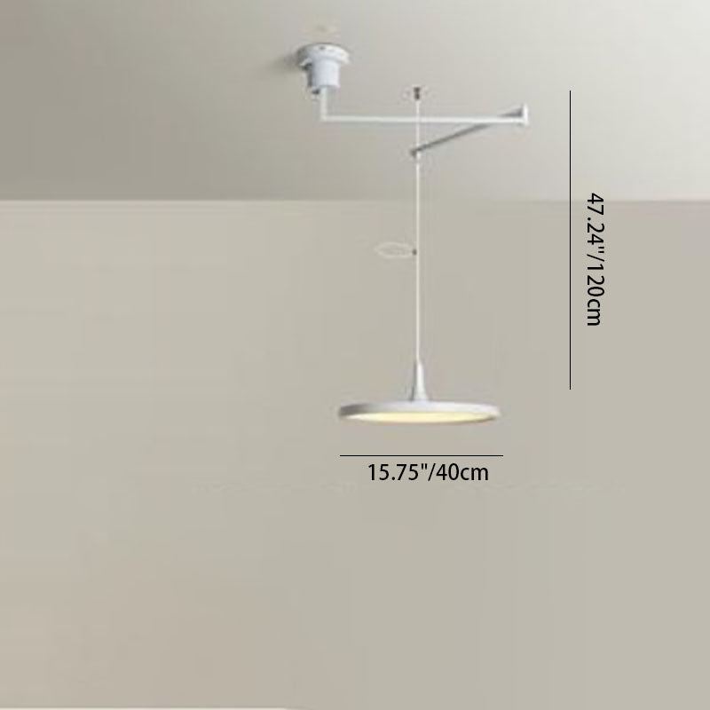 Modern Minimalist Hardware Aluminum Flying Saucer LED Pendant Light For Dining Room