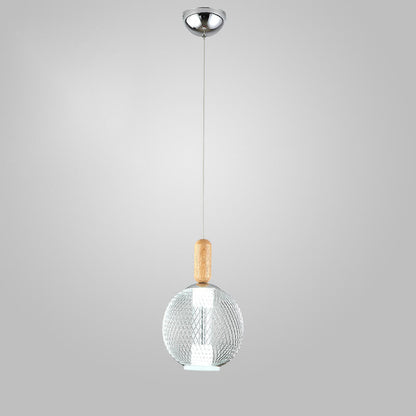 مصباح LED معلق بظل شبكي زجاجي حديث 