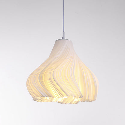 Modern Minimalist Pleated Petals PLA ABS 1-Light Pendant Light For Living Room