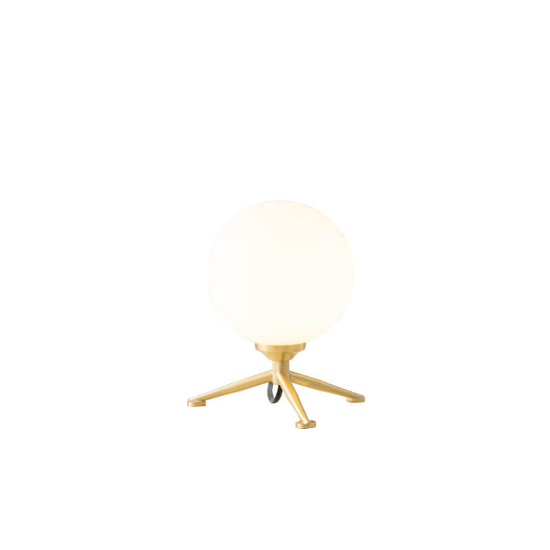 Modern Simple Spherical Milky White Lampshade 1-Light Table Lamp