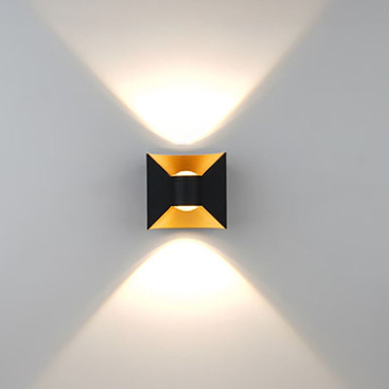 Contemporary Simplicity Waterproof Aluminum Square LED Wall Sconce Lamp For Outdoor Patio