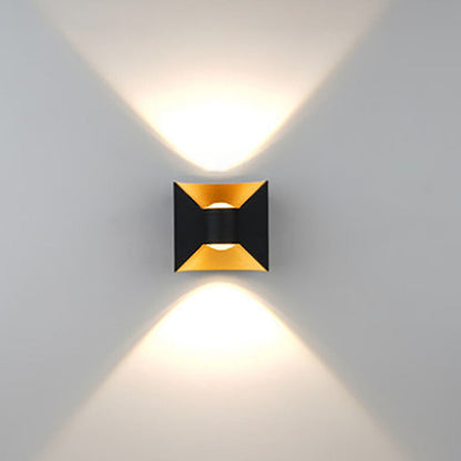 Contemporary Simplicity Waterproof Aluminum Square LED Wall Sconce Lamp For Outdoor Patio