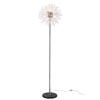 Modern Creative Dandelion Shade Crystal  Aluminum  Marble Base 8/9-Light Standing Floor Lamp
