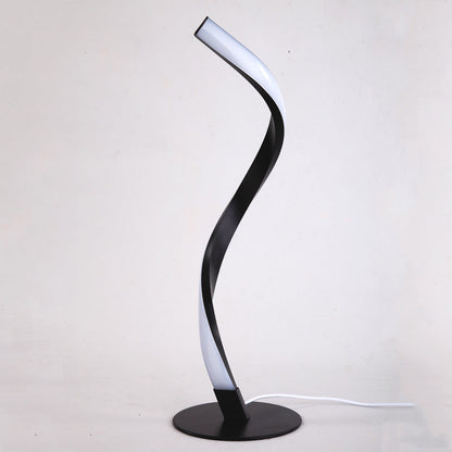 Modern Minimalist Aluminum Spiral Strip LED Table Lamp For Home Office