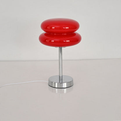 Contemporary Creative Round Mushroom USB Glass Iron LED Table Lamp For Living Room