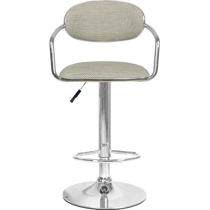 Contemporary Scandinavian Half Round Wicker Hardware Bar Stool Backrest For Dining Room